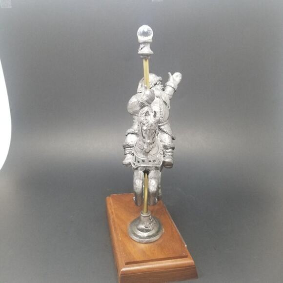 Santa Michael Ricker Pewter Gallery Collection Santa Riding Christmas - Picture 3 of 5
